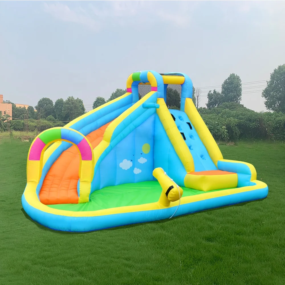 

Children's inflatable swimming pool elastic rock climbing inflatable trampoline castle water inflatable slides