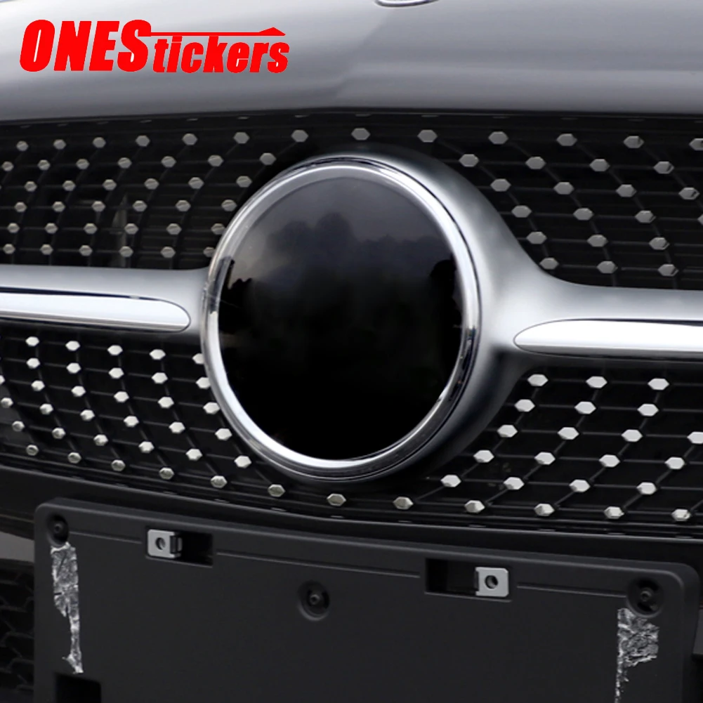 Car Accessories Grille Net Logo Protector Guard Cover For Mercedes Benz A C E CLA GLA GLC GLS GLE Class AMG W177 W205 W213 X253