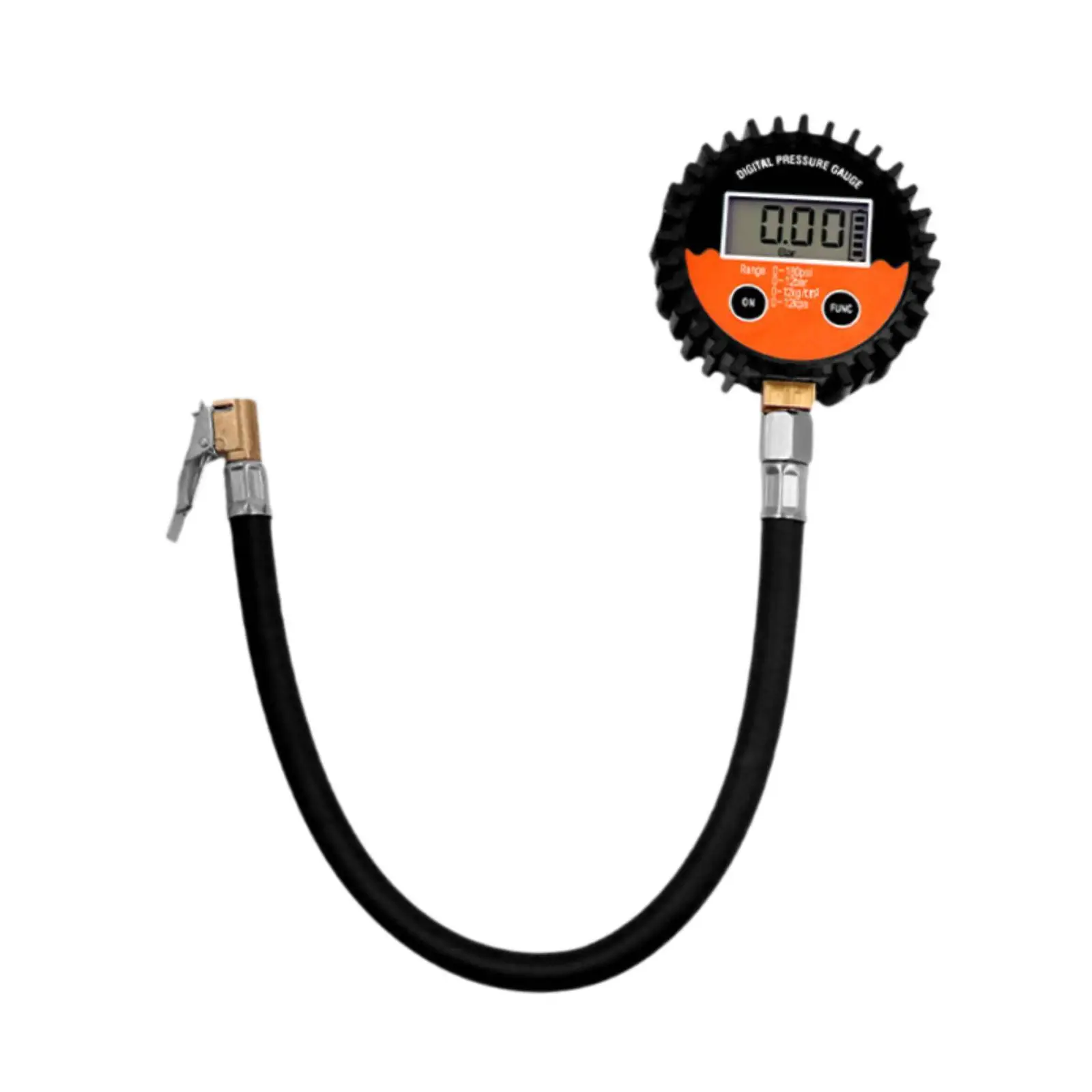 

Манометр для шин, металлический пластиковый тестер давления воздуха с ЖК-дисплеем для автомобильных шин и шланга для накачивания шин