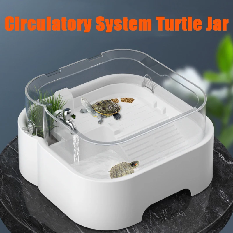 Desktop Turtle Tank Household Integrated Filtering Amphibians Tank Bottom Filter  Anti Escape Breeding Tank Habitat