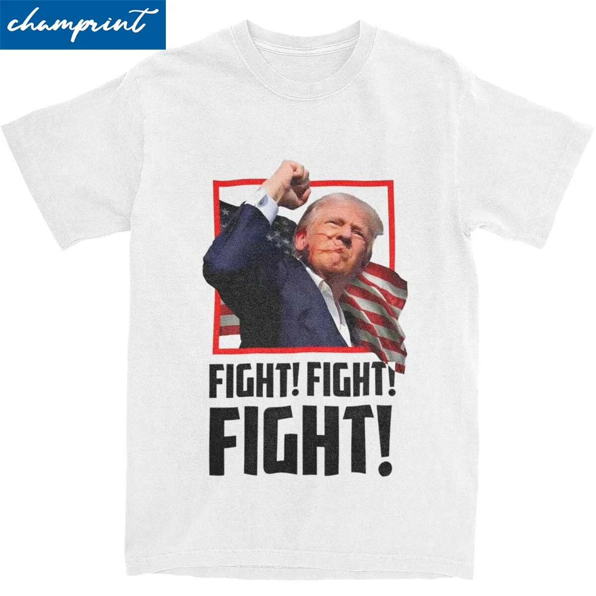 Kawaii Trump Assassination Shooting T Shirt For Men Women Cotton Short Sleeve Crewneck Summer Top Tee