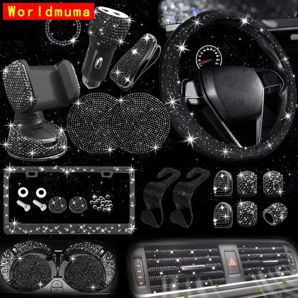 Nieuwe Glanzende 27 Stks/set 4 Seizoenen Gm Opslag Roma Therapie Telefoonhouder Dames Diamanten Auto Interieur Geschenkdoos