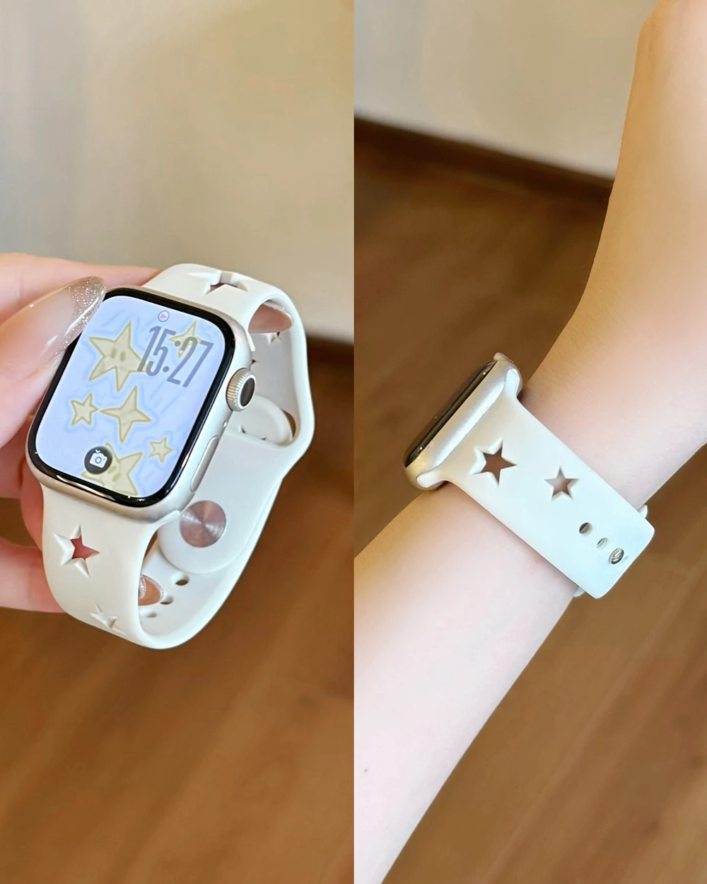 Star Silikonarmband für Apple Watch Band Correa 44mm 45mm 41mm 40mm 49mm 42mm 38mm 45 44 MM Serie 11 10 9 8 7 6