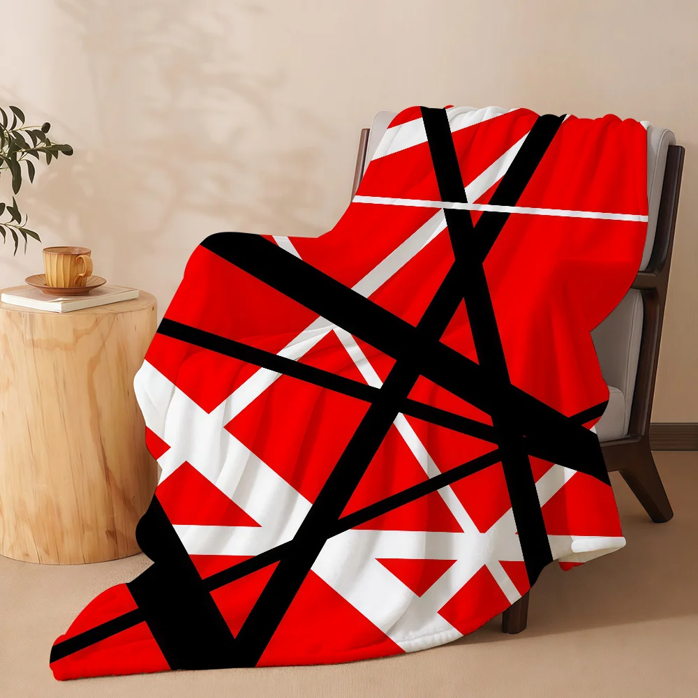 Cool Eddie Van Halen Pattern Blanket Soft Warm And Thick Perfect For Bedroom Living Room Bed Sofa Camping Picnic Office Gift