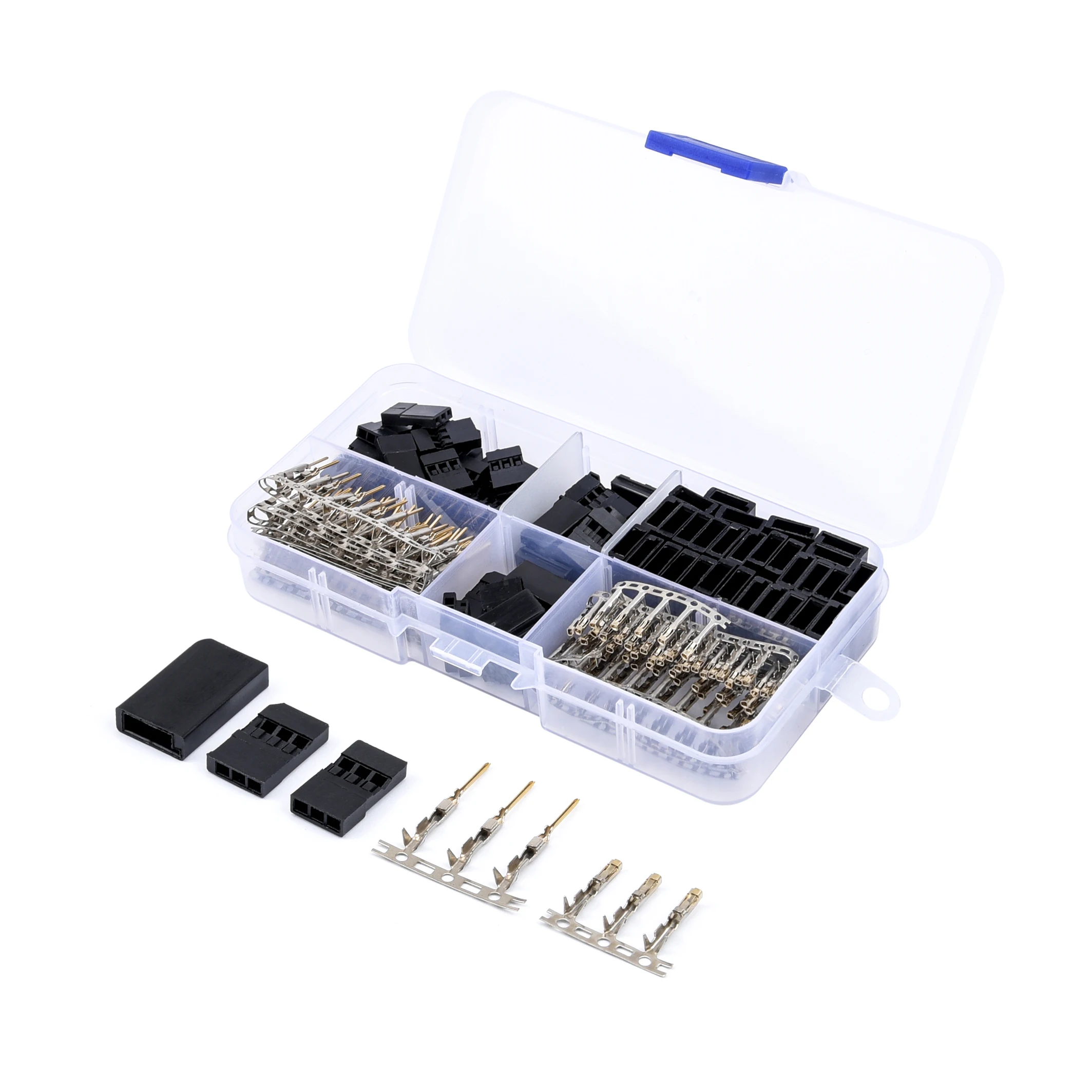 30 Sets/Lot Servo Plug Male Female Connector Crimp Pin Kit with/without Lock Compatible for Hitec Spektrum RC Model Parts