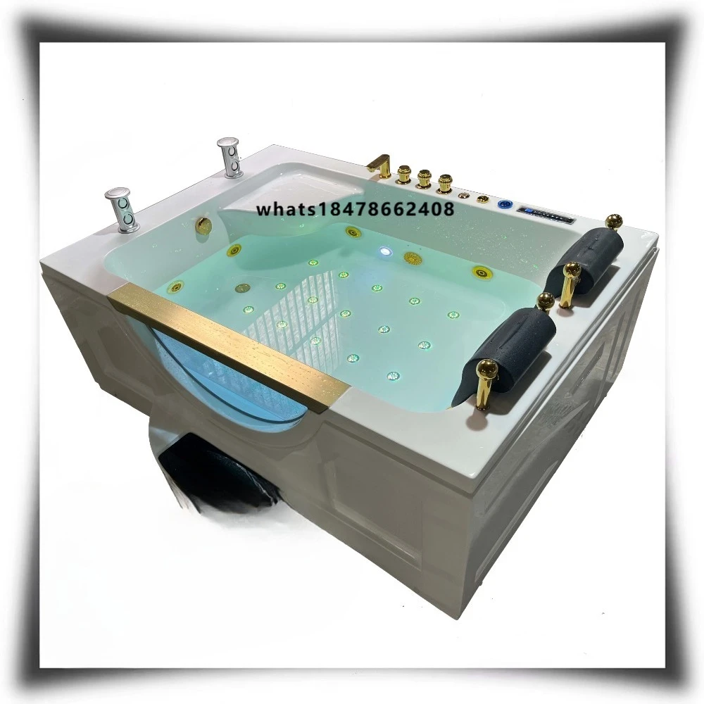 High Quality Wholesale Custom Cheap Price Two Persons Jacuzzier Corner whirlpool Comfortable Bathtub Acrylic Massage Bathtub