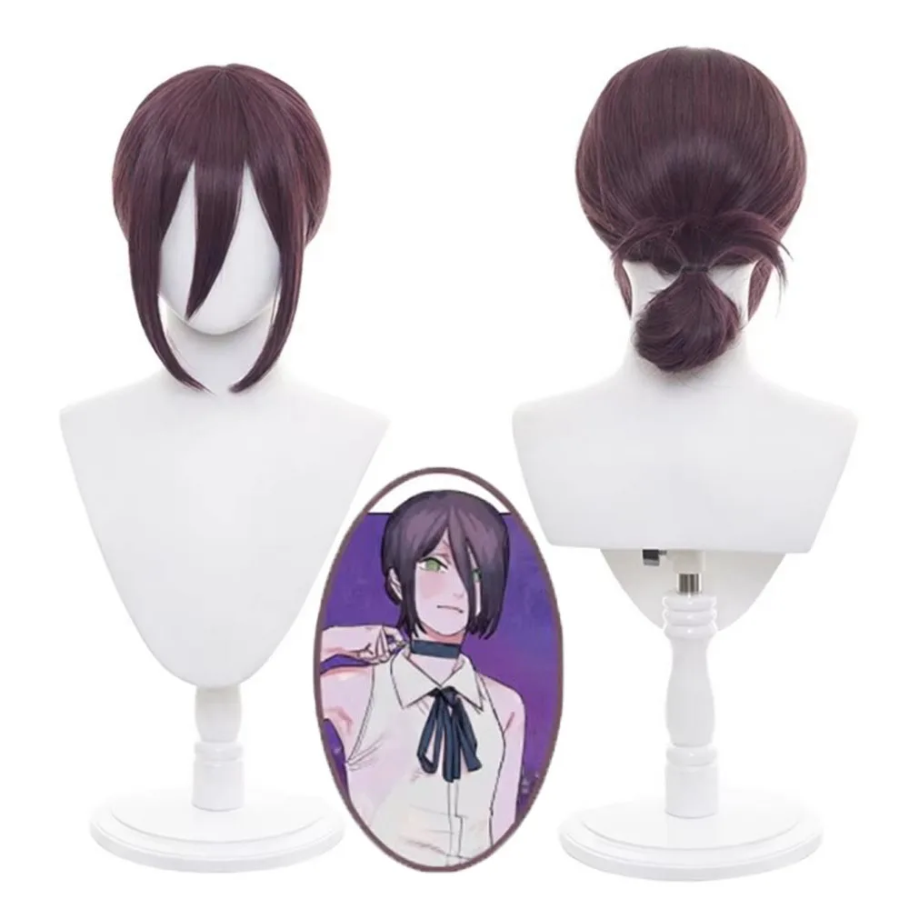 reze-コスプレウィッグ-30-センチメートルショートヘア耐熱合成ウィッグペルーカカーニバルパーティーロールプレイ用