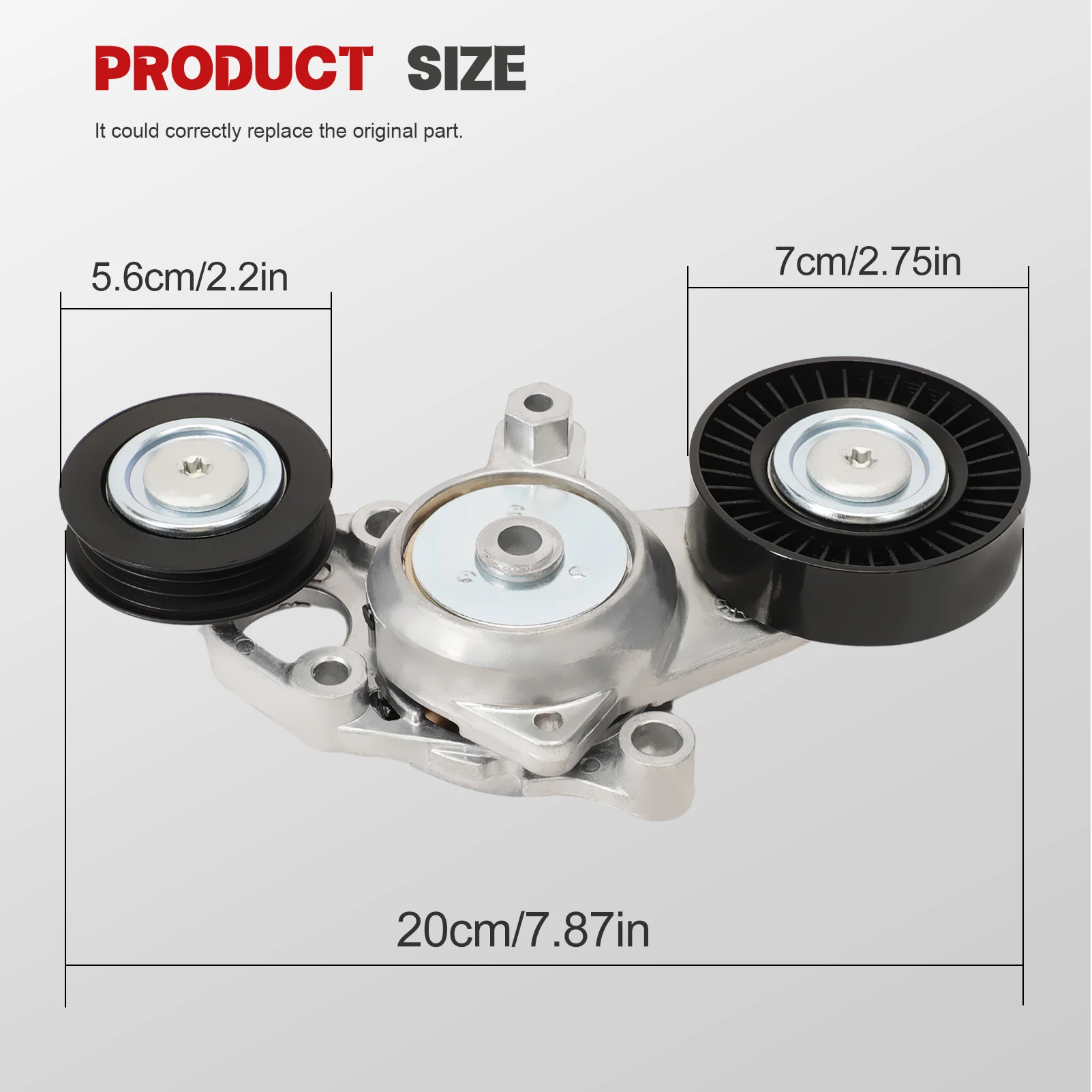 طقم محرك حزام اعوج 2 قطعة مع شداد وبكرة المهمل لكامري/كورولا/RAV4 2010-2017 166200 V020، 39106، 6PK1256، 49449