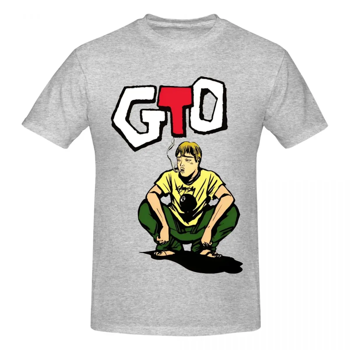 Men Great Teacher Onizuka GTO T Shirt Streetwear Big Size O-neck Cotton Sleeve T Shirt Homme