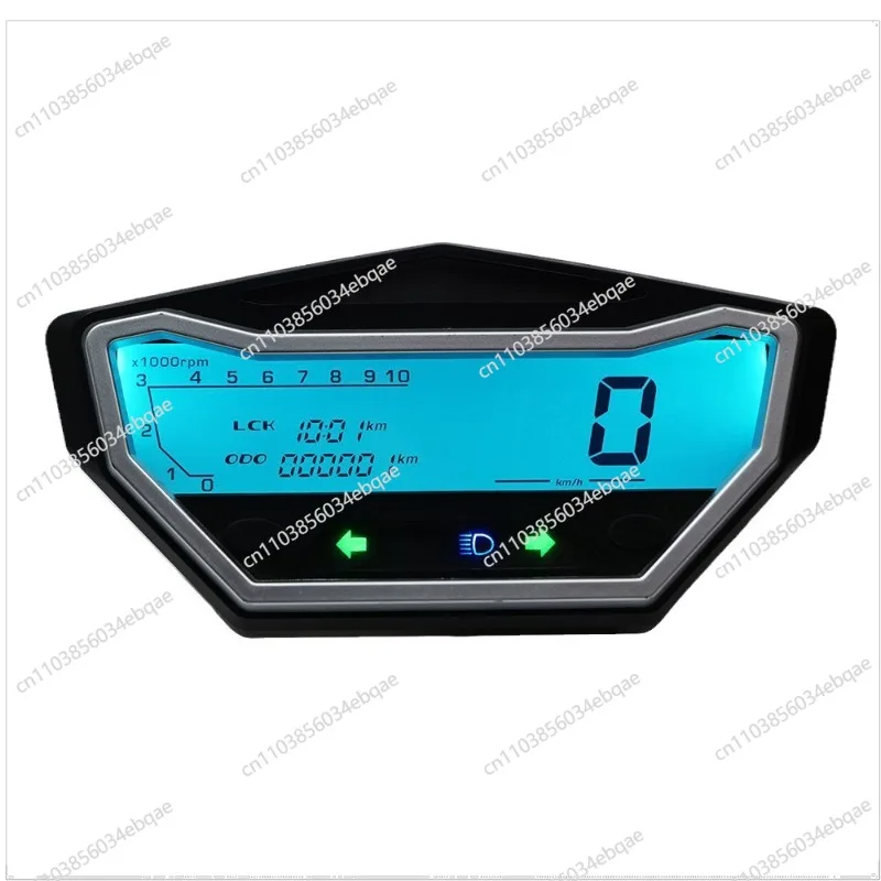 For Motorcycle Modification Instrument Adjustable 7-color High Definition LCD Screen Straddle Bike Code Meter Speedometer