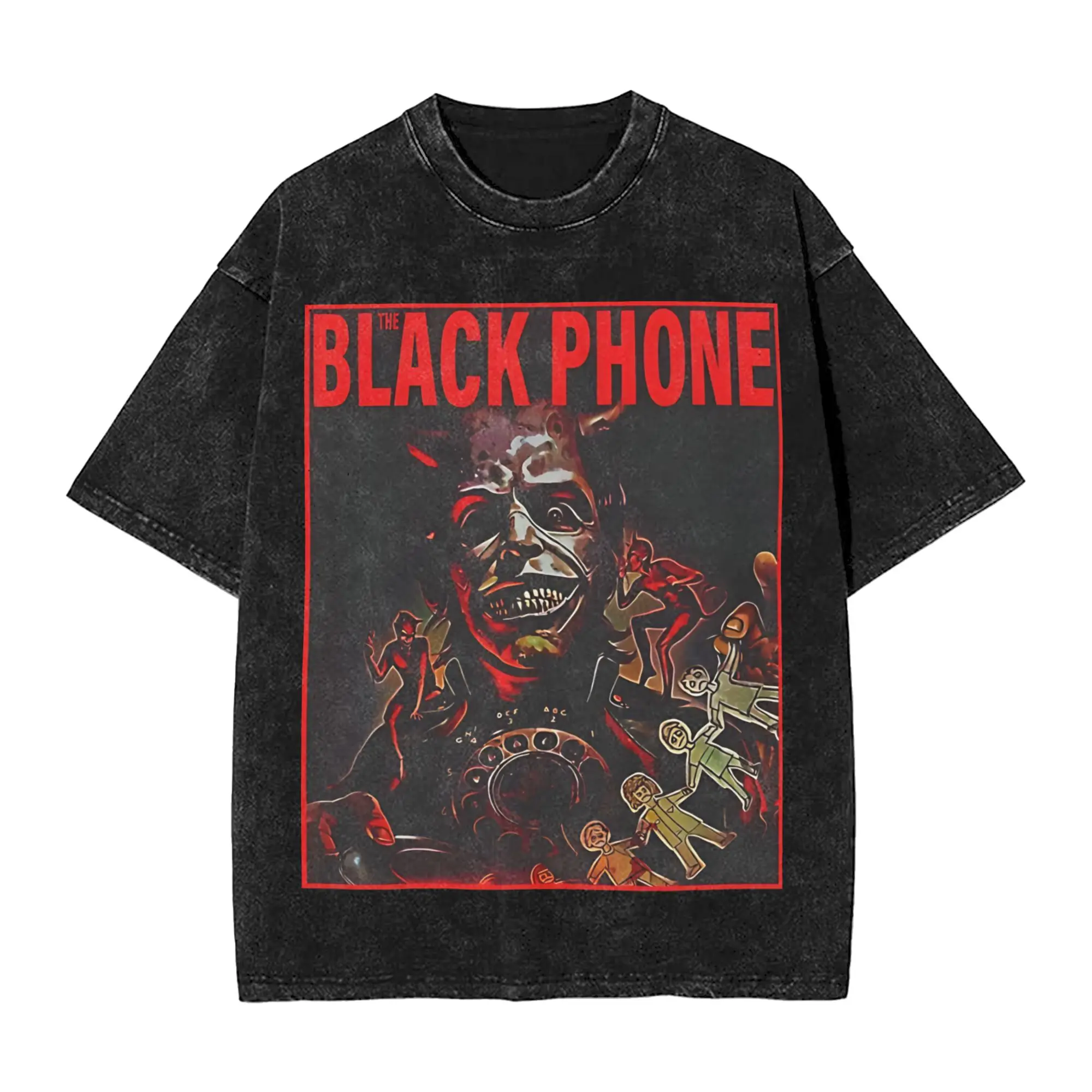 الهاتف الأسود فيلم الرعب تي شيرت الرجال مضحك 100% القطن تيز الياقة المستديرة قصيرة الأكمام تي شيرت جديد وصول القمم #1
