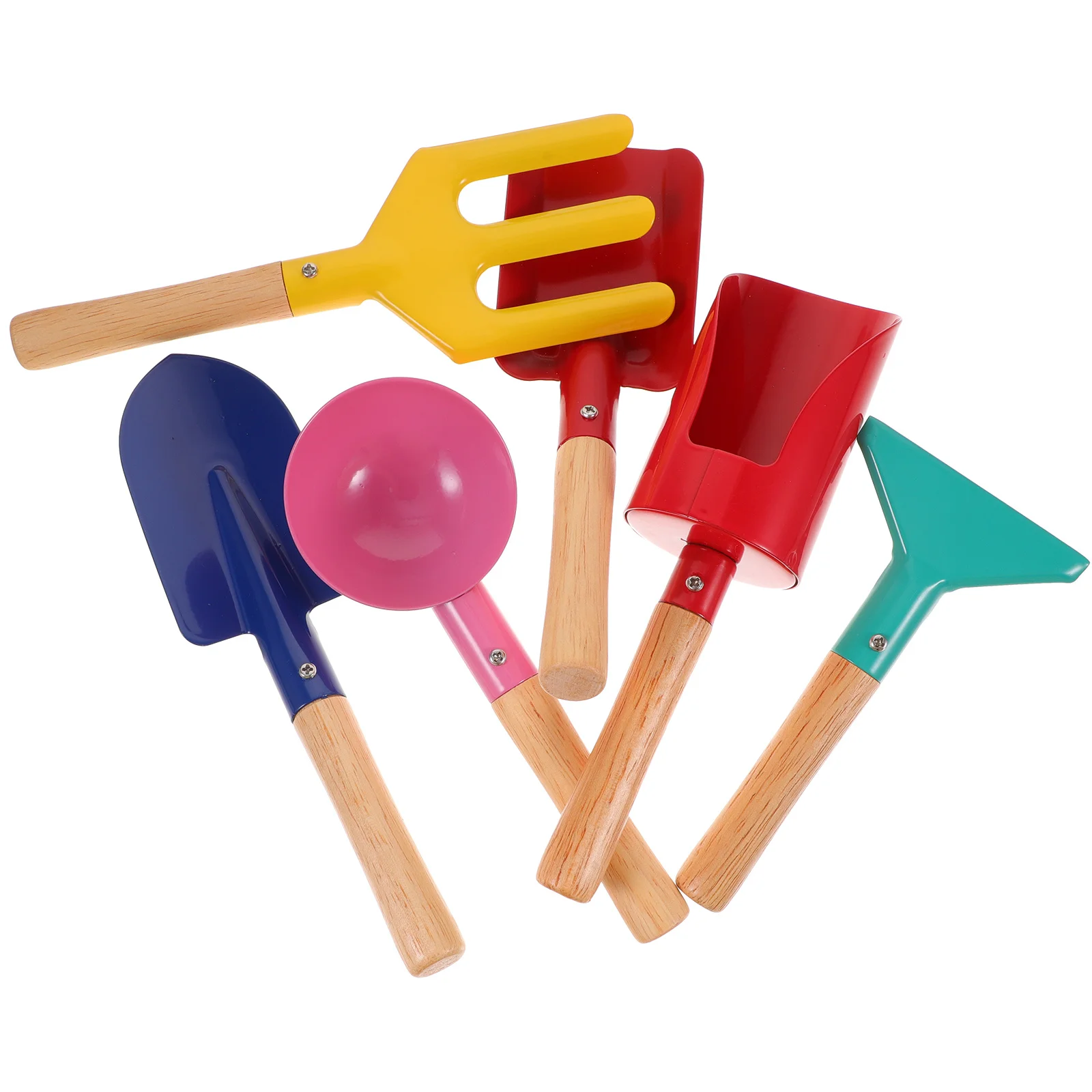 1 Juego de herramientas de jardinería para niños, Mini rastrillo de pala, juego de jardín pequeño de colores para plantar al aire libre, excavación, deshierbe, rastrillo pequeño