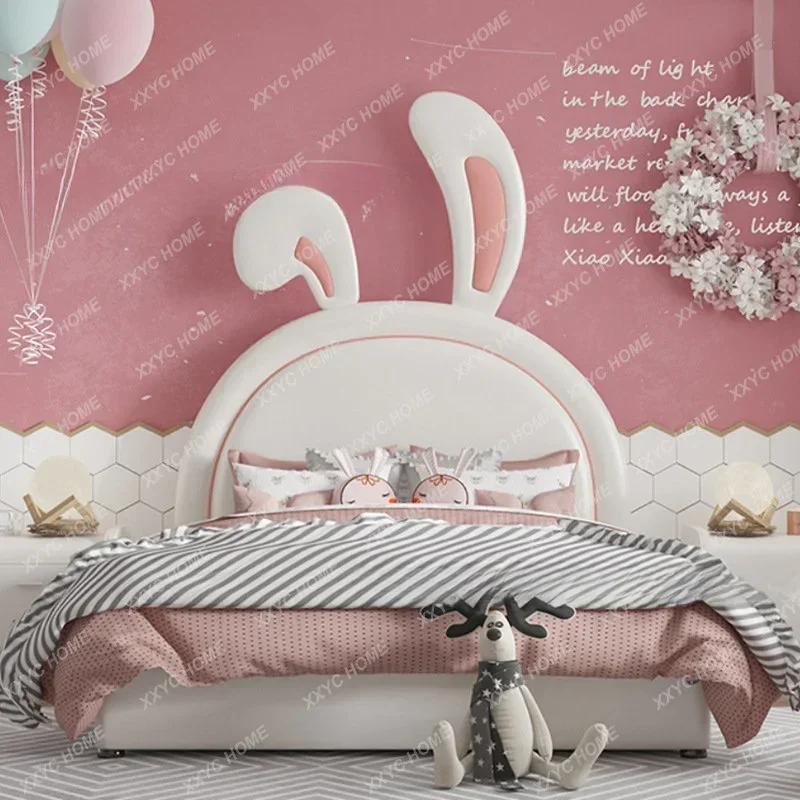 Solid Wood Bed Modern Minimalist Single Bed Single Bed 1.2 M 1.5 M 1.8 M camas para niñas kids furniture