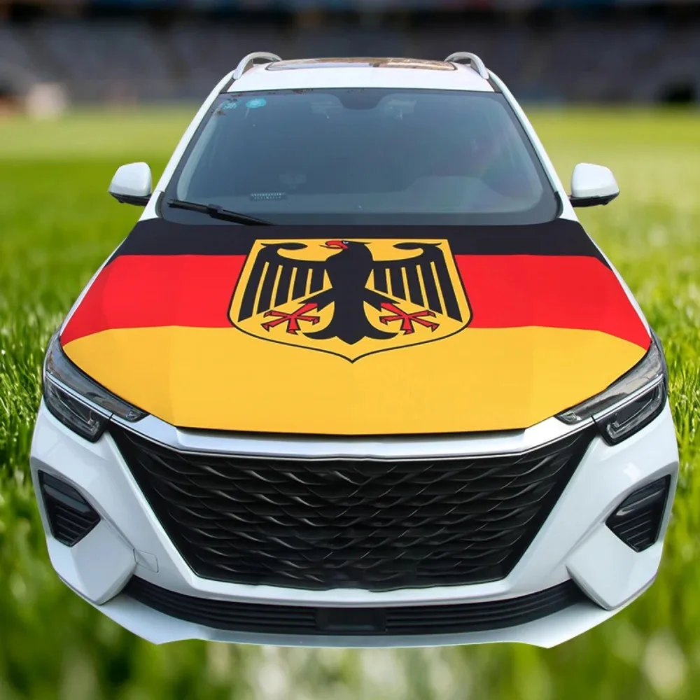 115x155cm 3.8x4.9ft Germany National Emblem Flag Car Engine Hood Cover National Flag Fabrics For Pickup Truck SUV For Decoration