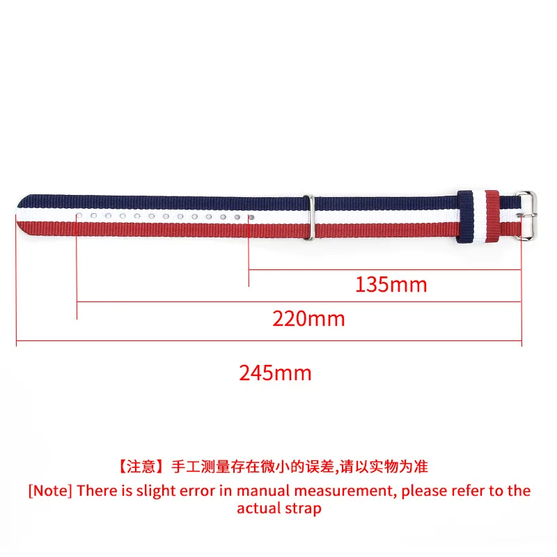 18mm 20mm 22mm  Fabric Nylon  Watchbands men and women sports  For DW Omega  Canvas Watch Strap accessories pin buckle