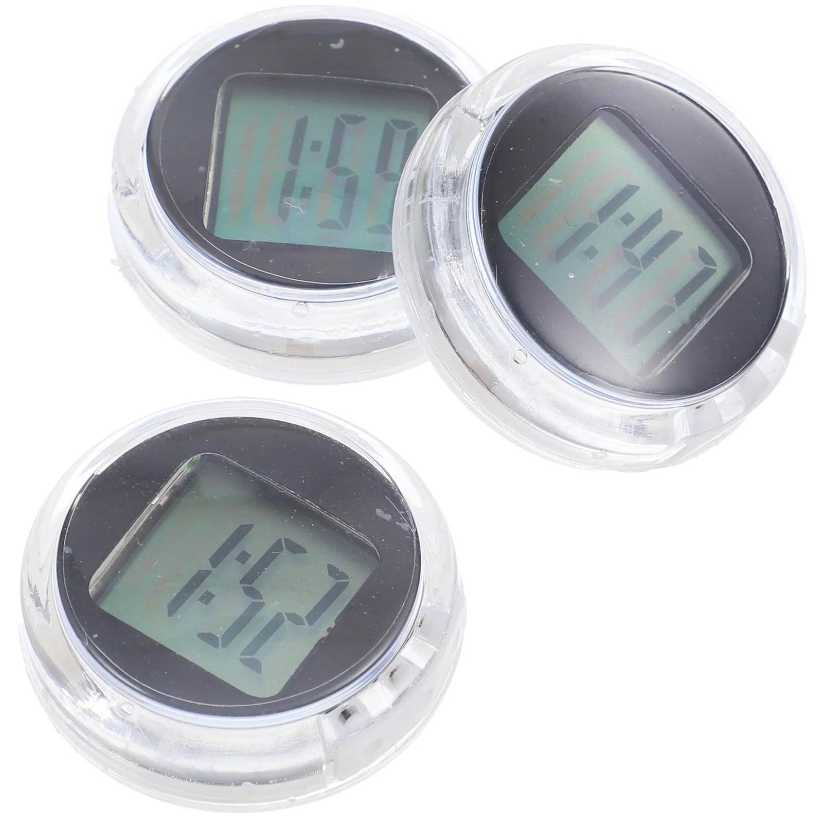 

3Pcs Electronic Clock Accessories Small Exquisite Auto Clock for Motorcycle Car Bike Waterproof