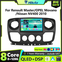 Hikity 10 inch 2din 4G-LET Autoradio For Renault Master/OPEL Movano/Nissan NV400 2010 Wireless Carplay Android Auto Multimedia