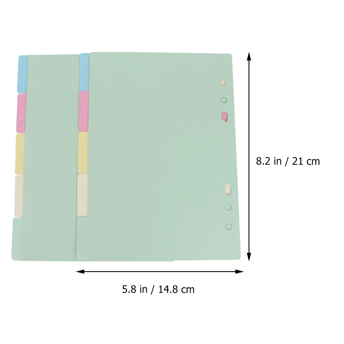 Etichette classificate a 6 fori Divisori raccoglitori A5 Pagine selezionatrici per progetti di riempimento a fogli mobili