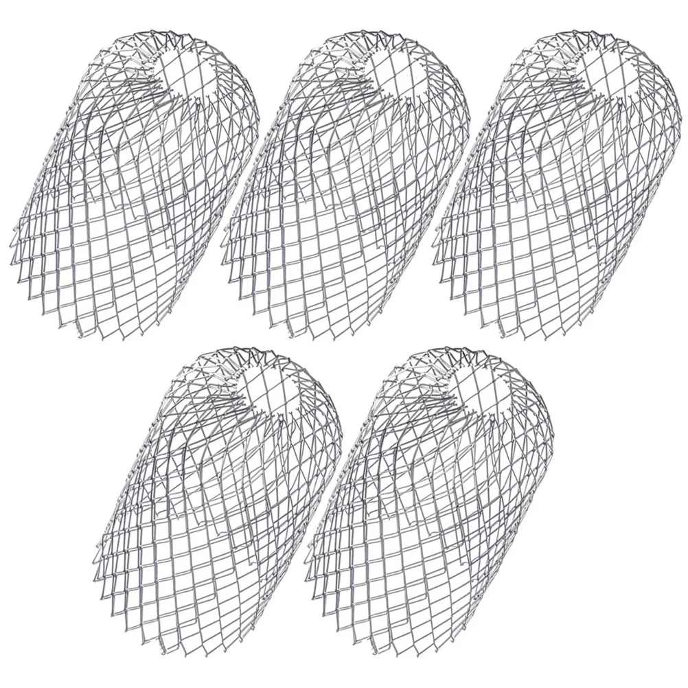 

5pcs Anti-clogging Stainless Steel Roof Drain Filter Gutter Guard Downspout Strainer Durable Hollow Design Debris