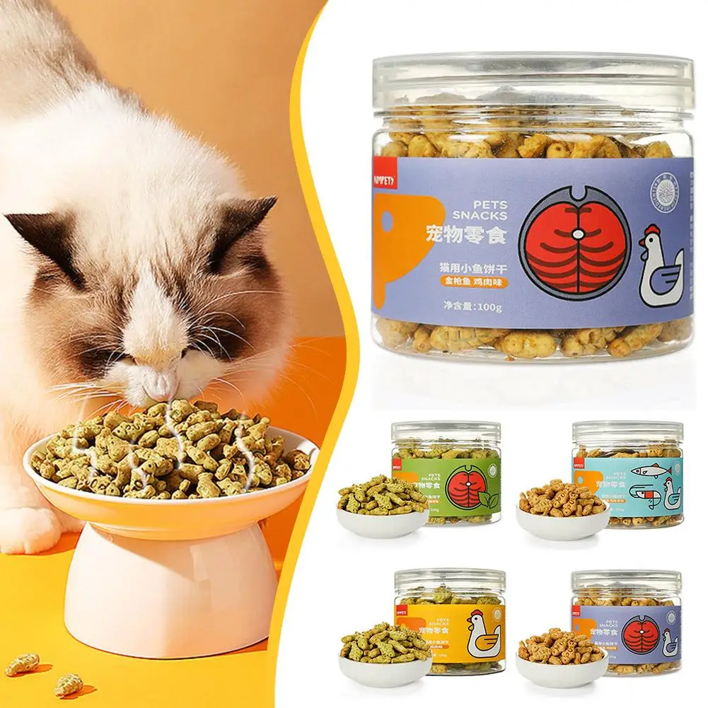 Fish Cookie Mint Biscuit Eating Snack Pet Molar Adult Snack Reward Nutrition Kitten Fattening C3q7