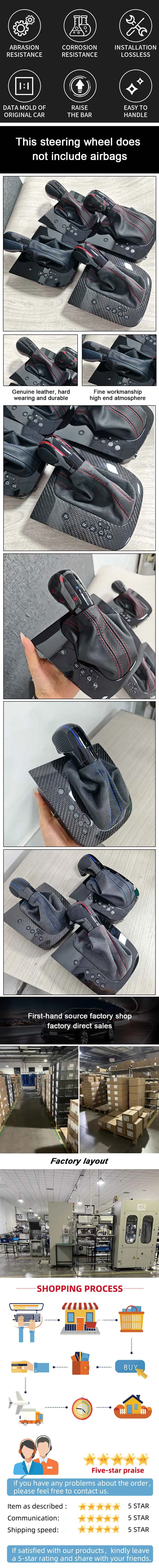 Verbesserte Schaltknauf-Schaltgriff-Baugruppe aus Kohlefasermaterial, geeignet für VW Golf 6 MK6 GTI GLI – Detail 1