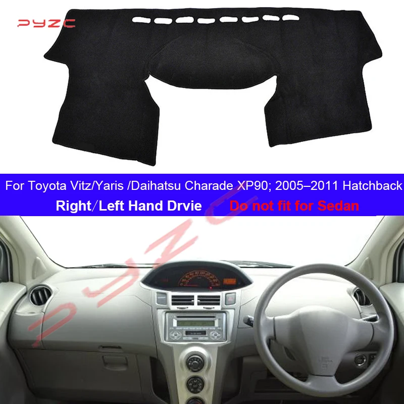 Крышка приборной панели автомобиля, коврик для Toyota Wilz Yaris Daihatsu Charade Hatchback XP90 2005-2011 LHD RHD Auto Dashmat 2010