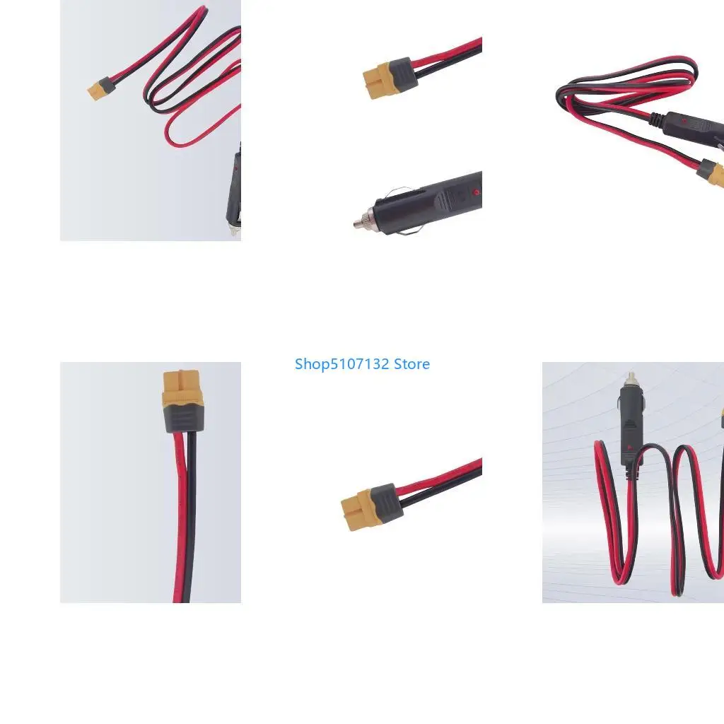 87HD XT60 Extension Cable XT60 Female to Cigarettes Lighters Male Plug Extension Cable 16AWG XT60 Adpter Cable for Solar Panel