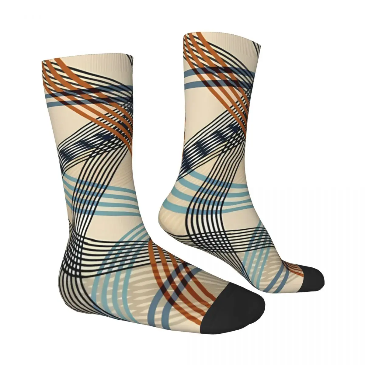 Layers Of Intuition Plaid Pattern Design Socks Male Mens Women Spring Stockings Harajuku