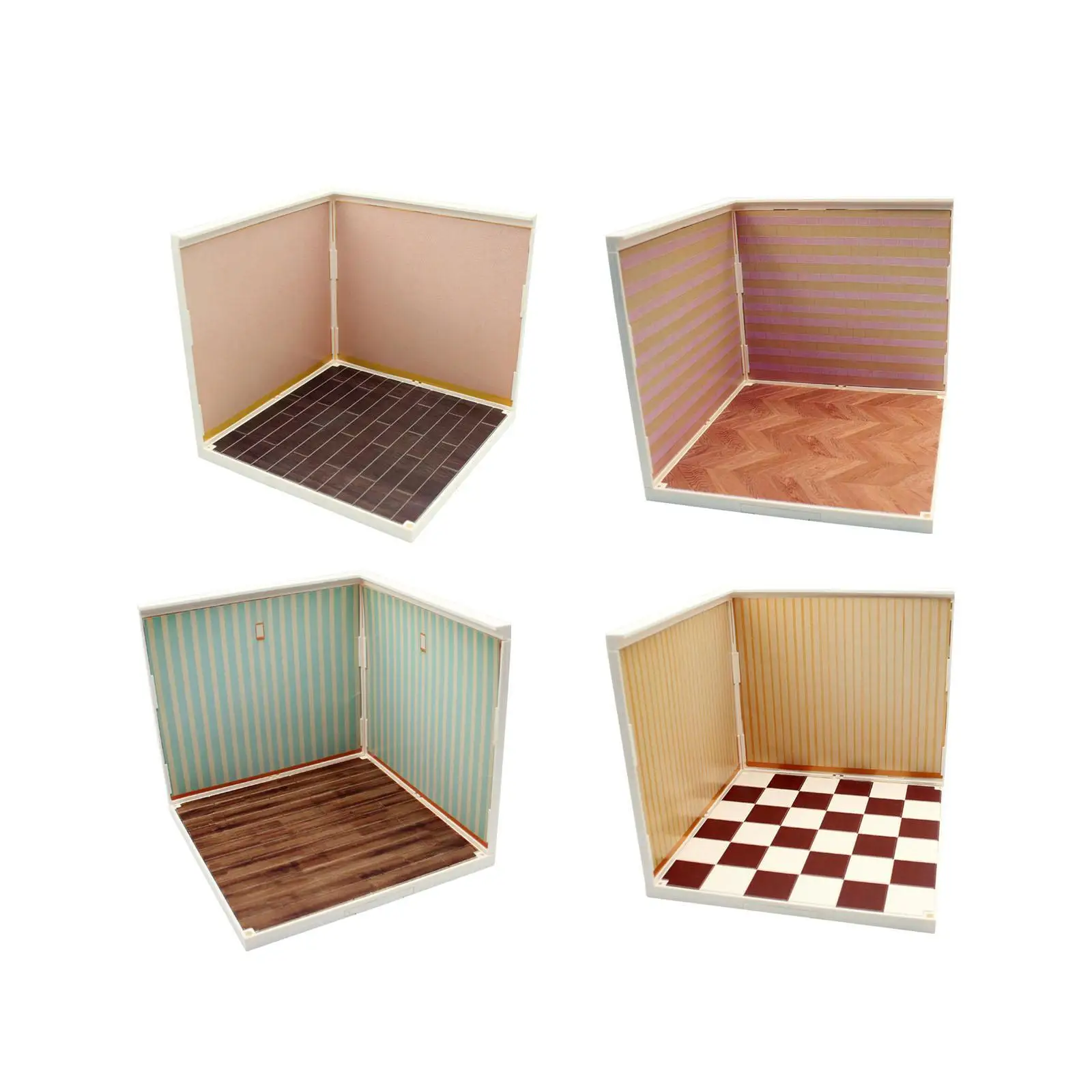 1/12 Backdrop Show Display Organizer,Vehicle Model Showcase,Diorama Scene Parking Lot Model for Diecast Car,Action Figures