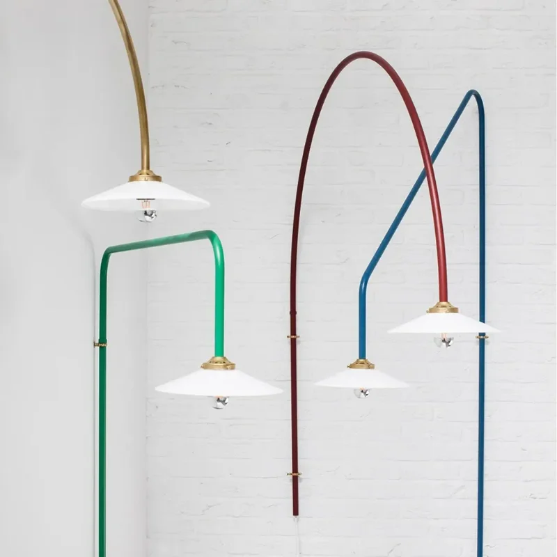 مصابيح حائط طويلة القطب مصمم مصباح ذراع متأرجح دوار فن بسيط لمطعم فندق غرفة المعيشة أضواء السرير المثبتة على الحائط #6