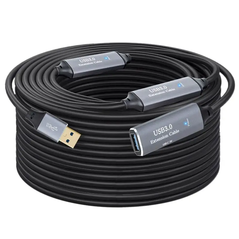 

Удлинительный кабель USB 3.0 ABZW с усилителем, USB 3.0 Type A (штекер) - Type A (гнездо) для ПК, ноутбуков и компьютеров