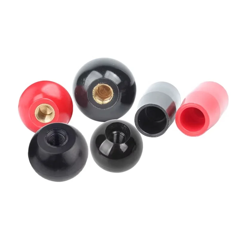 M4 ~ M16 Black Red Round Ball Handle Ball Bakelite/Copper/Iron Core Ball Machine Tool Handwheel Handle