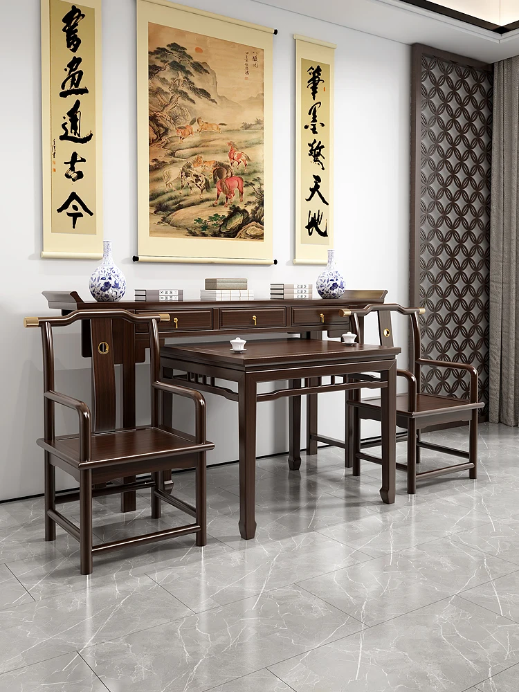 

New Chinese style solid wood nave six piece set