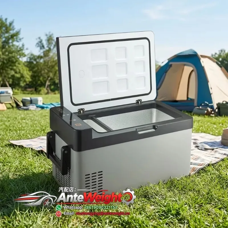 Truck-Mounted Plastic Refrigerator  Large Capacity Compressor-Powered Separate Cooling Freezing Compartments 12V/24V/220V