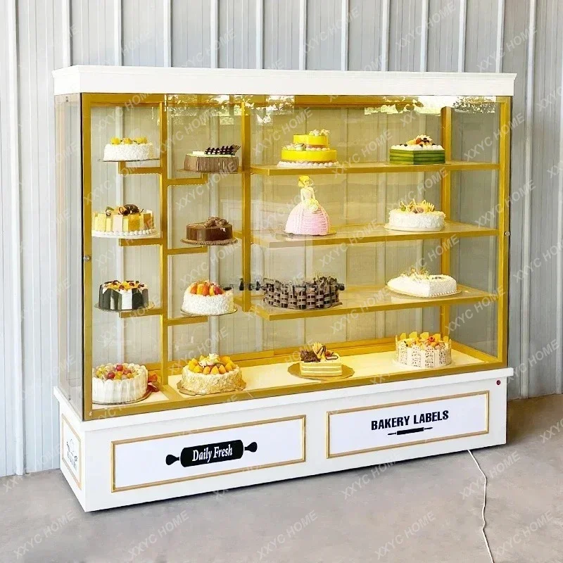 A FG44Birthday Cake Model Display Cabinet Bakery Multi-Layer Mold Glass Window Commercial Display Cabinet