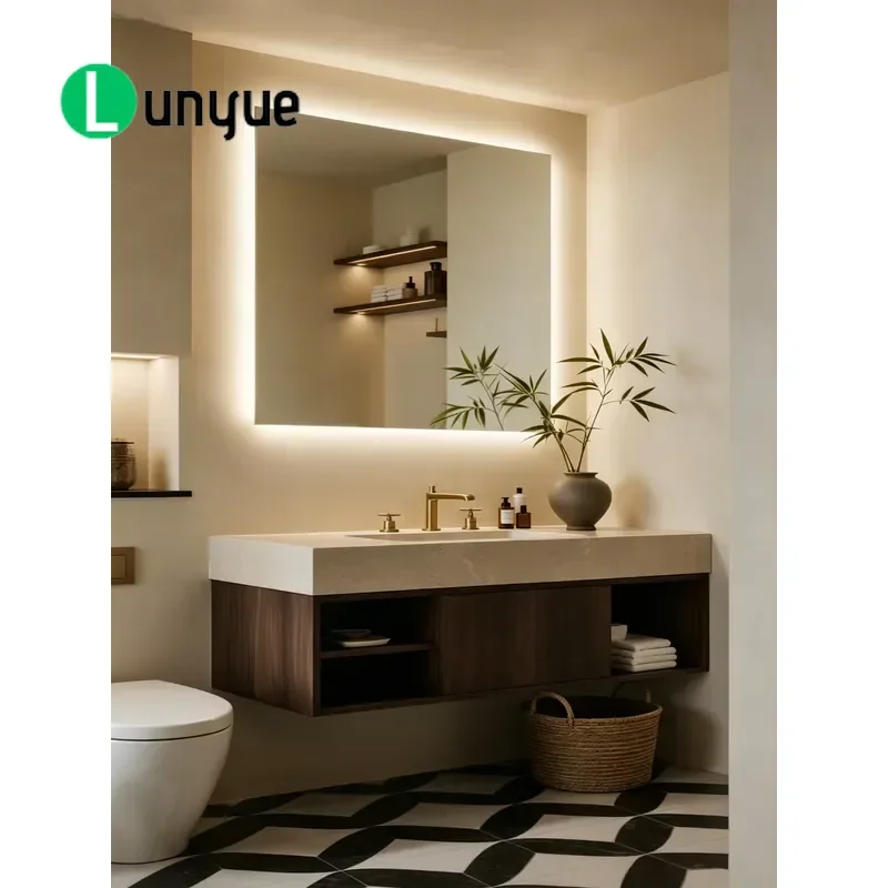 Modern Bathroom Vanity Cabinet Storage Locker Furniture for Hotel Projects Contemporary Style Wall Mounted Space Saving