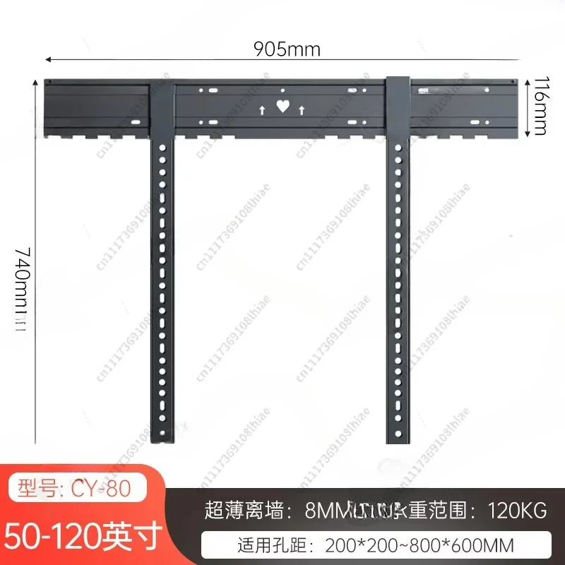 for 55 65 75 85 Inch LCD LED TVsCY60/80 Ultra-Slim TV Wall Mount Sliding Lock Bracket Universal