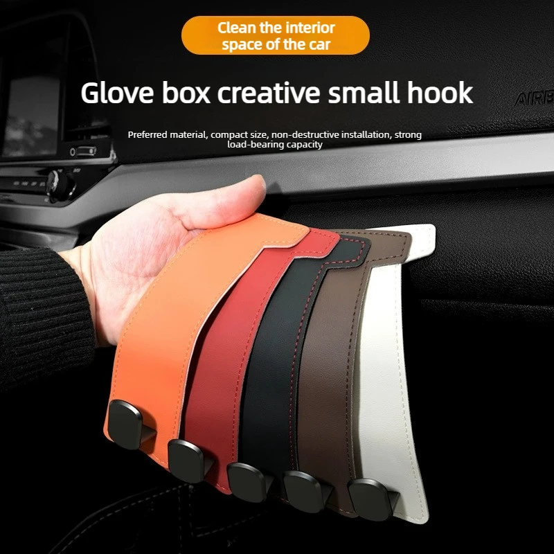 Universal Car Passenger Glove Box Hooks Aluminum Alloy Hanging Hook Purse Bag Hat Hanger Holder Auto Interior Storage