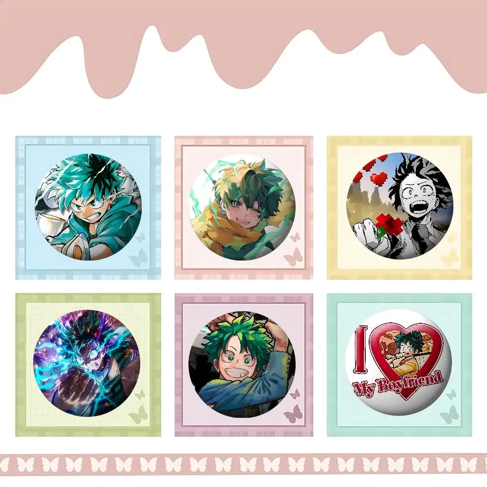 I-Izukus Midoriyas Badges Tinplate Soft Button Pin Brooch Metal Badge Custom Jewelry Accessories Hat Bag Lapel