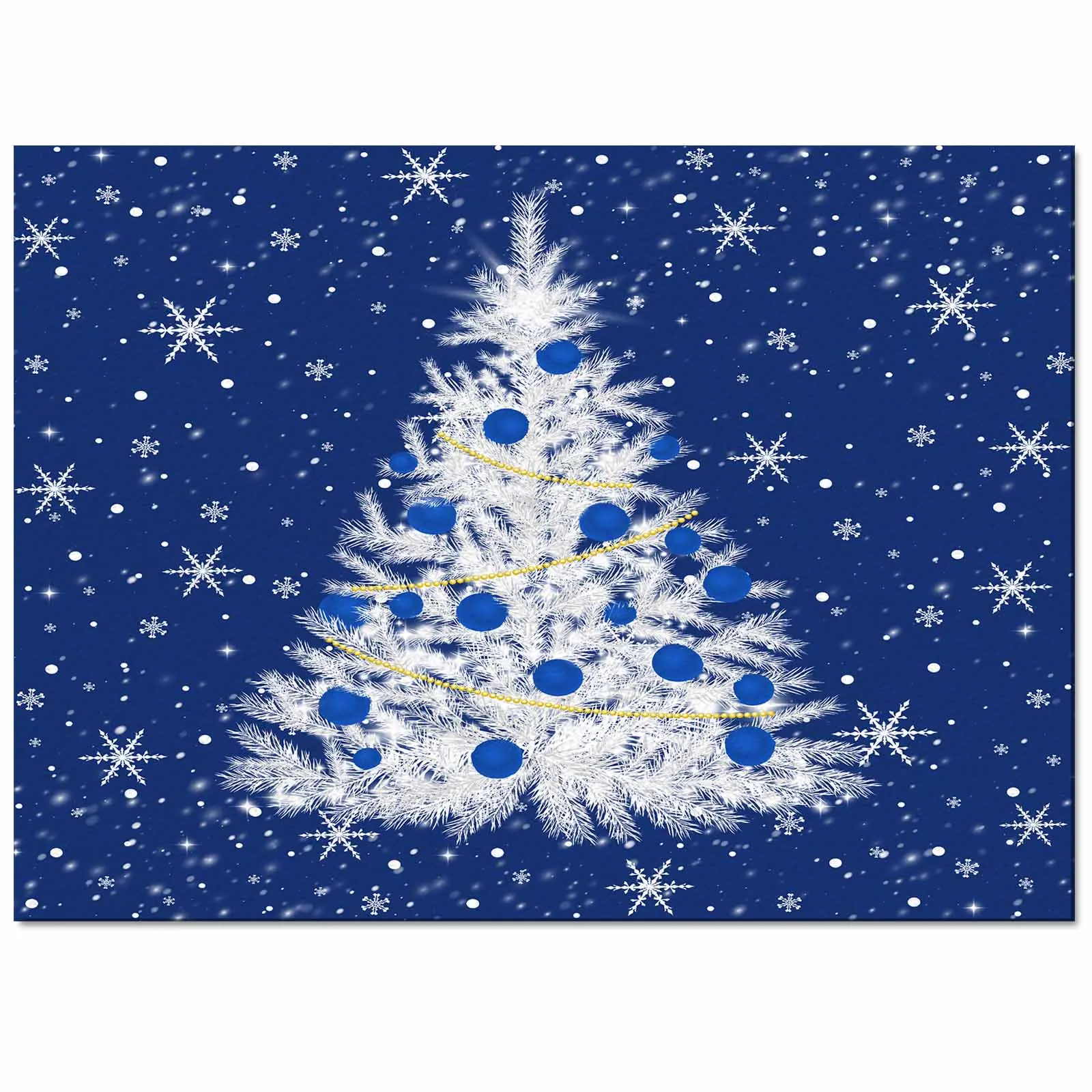 Blue Christmas Tree Snowflakes Bedroom Decor Washable Carpet Modern Style Carpets for Living Room Fluffy Soft Bedside Rug Home