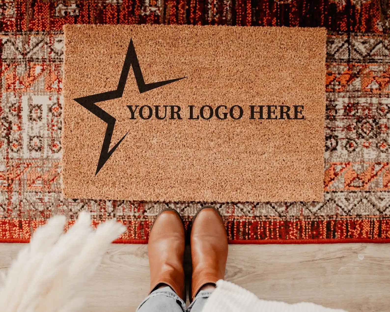 Custom Logo Doormat Coir Anti- - огляд і ціна Home Textiles Company