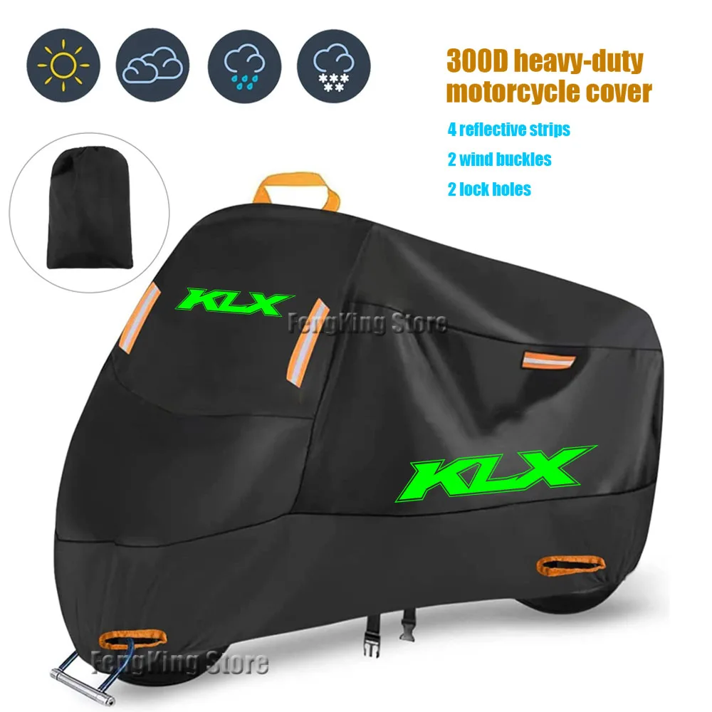 For KLX 300 230 250 150 300SM Motorcycle Cover Outdoor Rain Dustproof UV Protector Covers