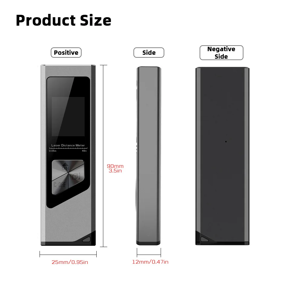 40m medidor de distância a laser inteligente faixa digital portátil usb carregamento exato rangefinder mini handheld distância ferramentas medição