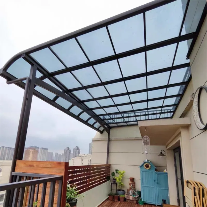 Customized Styles Aluminum Sun Shade Pergola with Polycarbonate Roof for Garden Patio Outdoor Sun Protection
