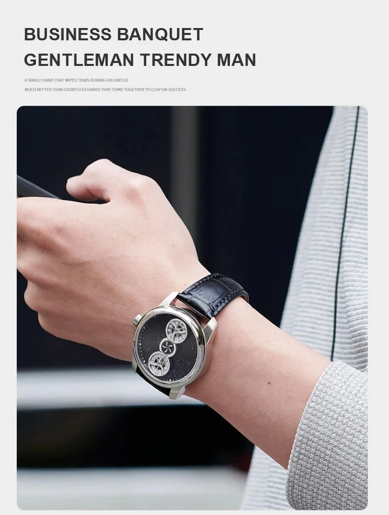 OBLVLO ผู้ชายนาฬิกาอัตโนมัติ 41 มม.นาฬิกาข้อมือ Luminous กันน้ํา Sapphire Rotatable ดิสก์ขนาดเล็ก