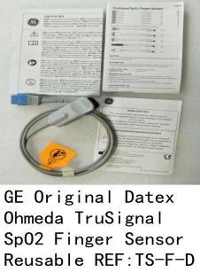 GE  Datex-Oh meda  Sp O2 Fing er Sen sor Re usable For  REF: TS-F-D new Original