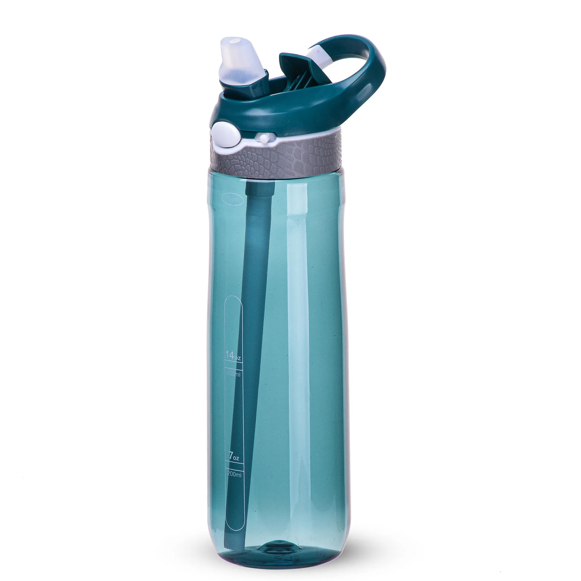 750ml tragbare Sport wasser flasche mit Strohhalm für Camping Wandern Outdoor Kunststoff transparente bpa kostenlose Flasche für Männer Trink geschirr – Detail 3