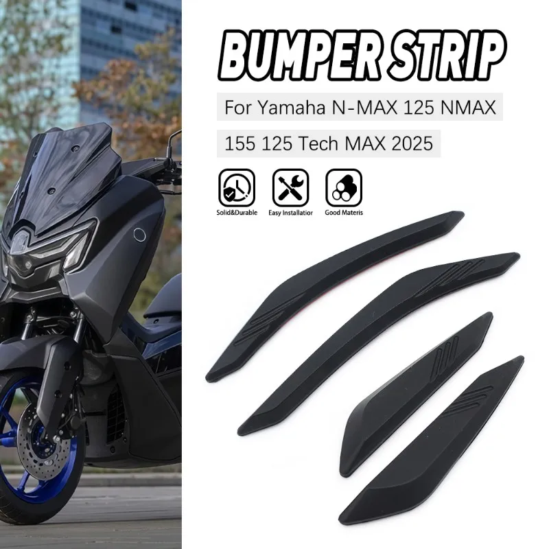 Side Scratch Protection Fairing Guard For NMAX 155 125 Tech MAX 2025 Motorcycle Anti-Collision Strips-T61C