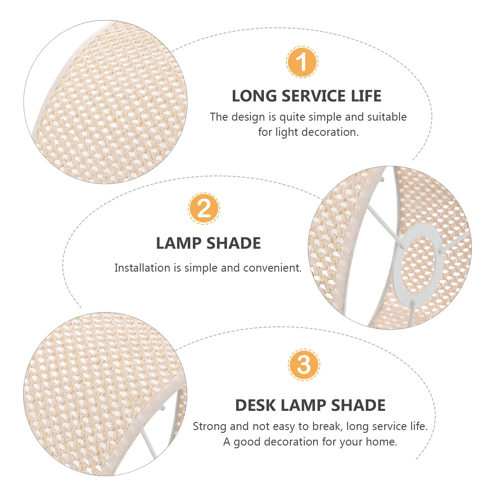 

Простой абажур, имитация плетеного абажура, бежевый, прочный, долговечный, легко устанавливается, современный стиль, имитация плетения из ротанга, абажур для лампы