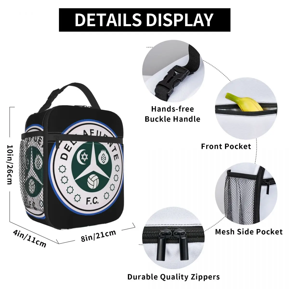 Dellafuente FC Hip Hop Rock Resuable Lunch Box Women Multifunction Thermal Cooler Food Insulated Lunch Bag Kids School Children image 5